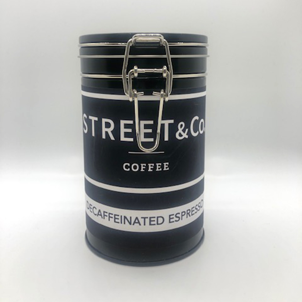 Street & Co Black Round Clip Storage Tin