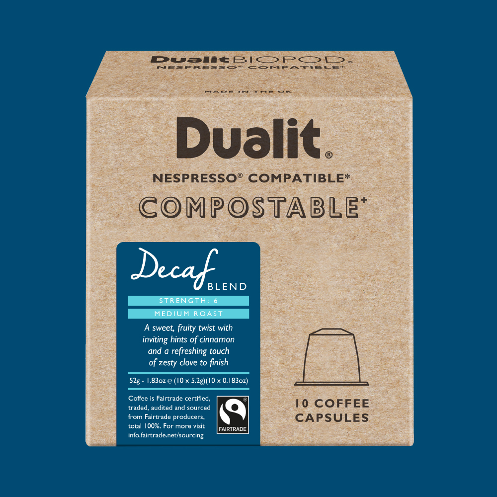 Dualit Compostable Decaf Capsules – Box