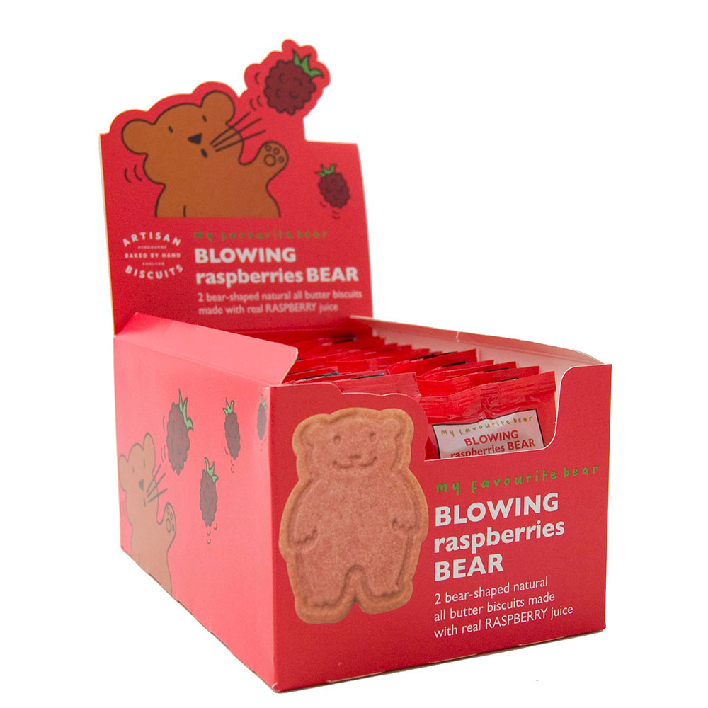 Artisan Raspberry Bear Biscuits