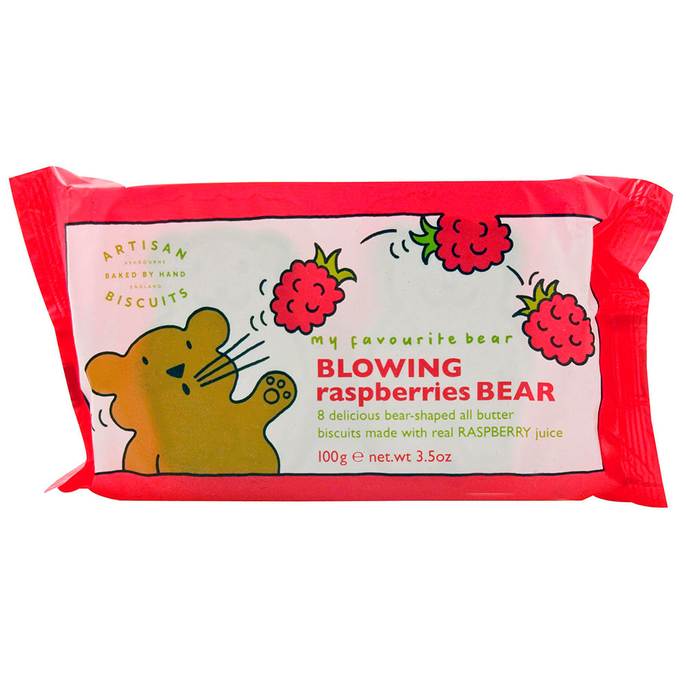 Artisan Raspberry Bear Biscuits