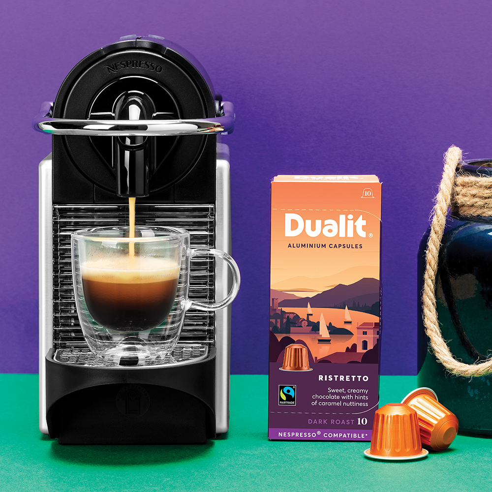 Dualit Aluminium Coffee Capsules Ristretto – Box